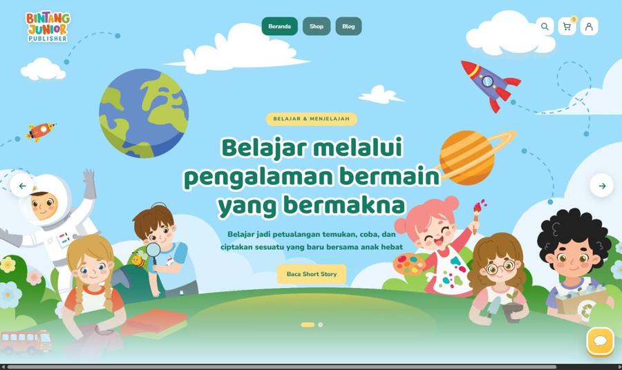 Homepage of Bintang Junior Publisher