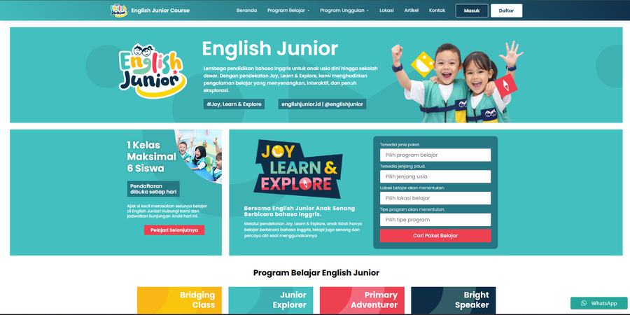 Homepage of English Junior